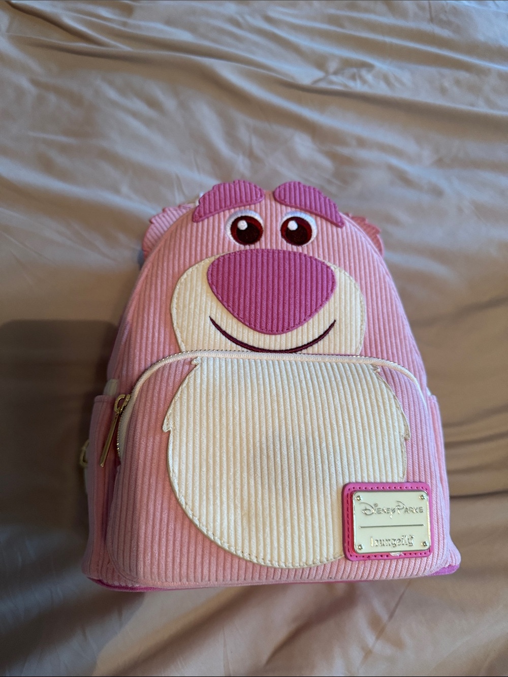Loungefly Pink Lotso Corduroy Kids Backpack